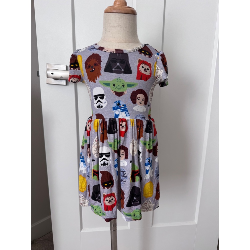 Little Sleepies Star Wars Play Collection Bamboo Dress Gray 2T Short Sleeve